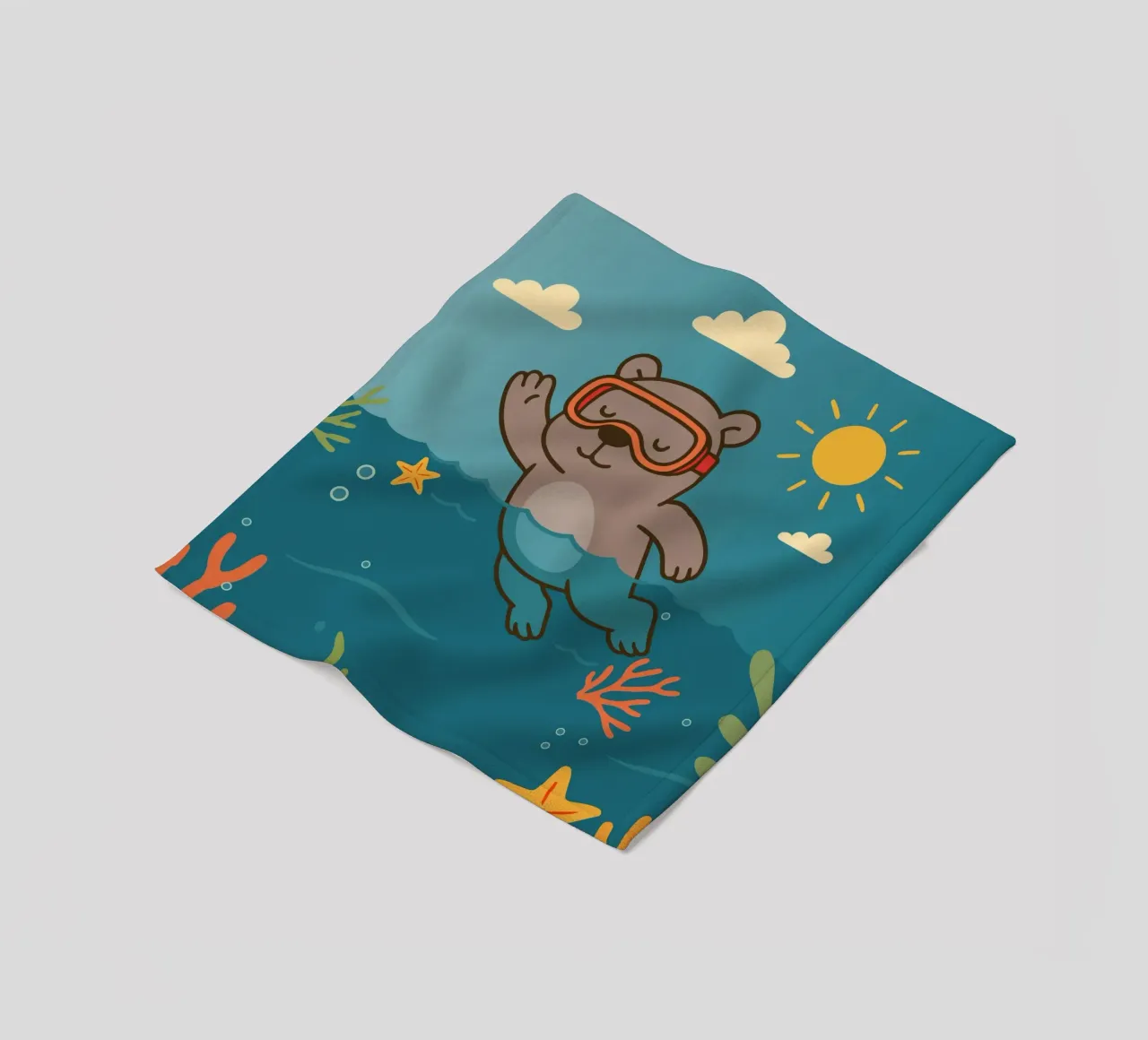 Immersione in mare con l'orso coperta in pile da namosh
