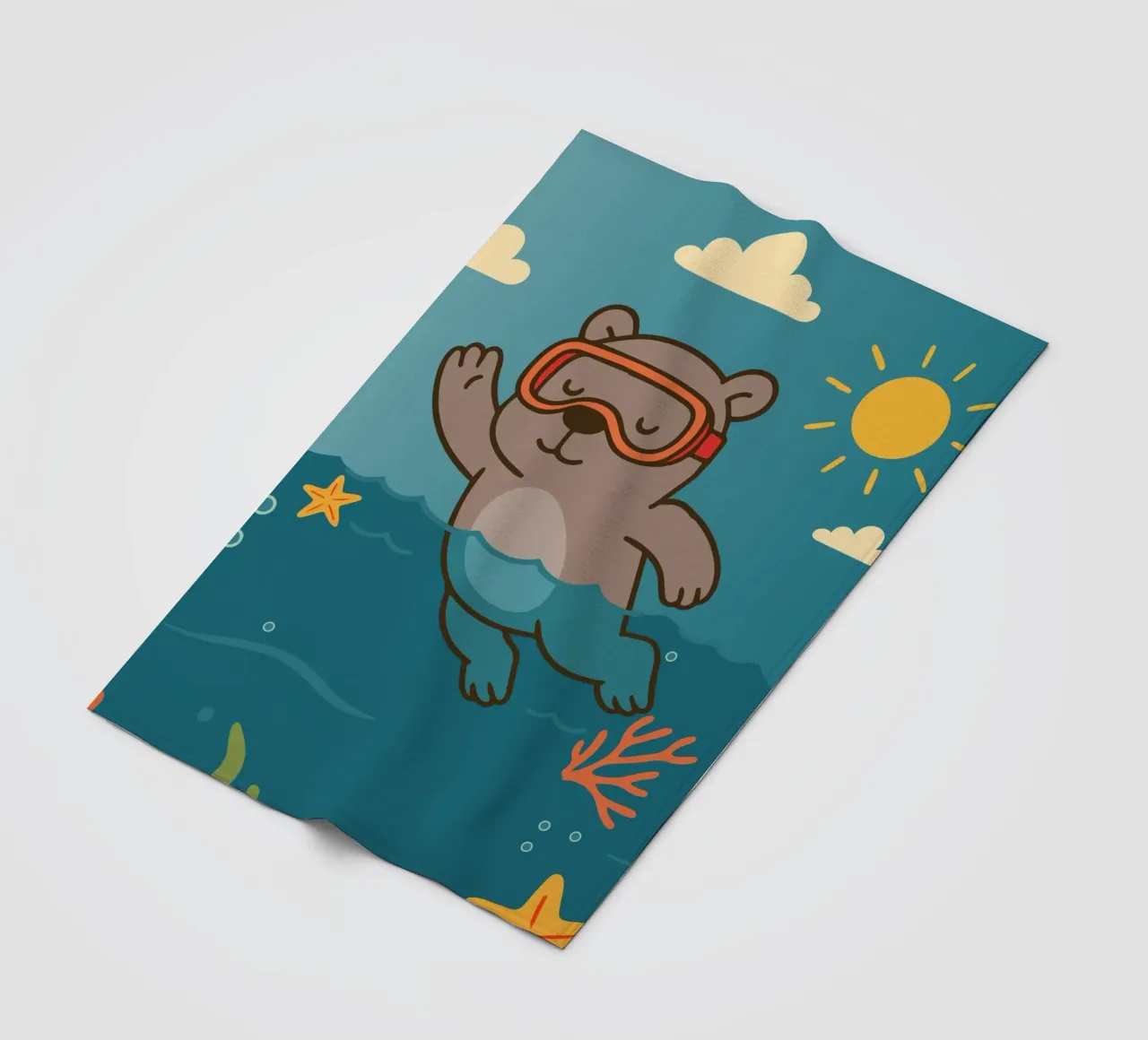 Immersione in mare con l'orso coperta in pile da namosh