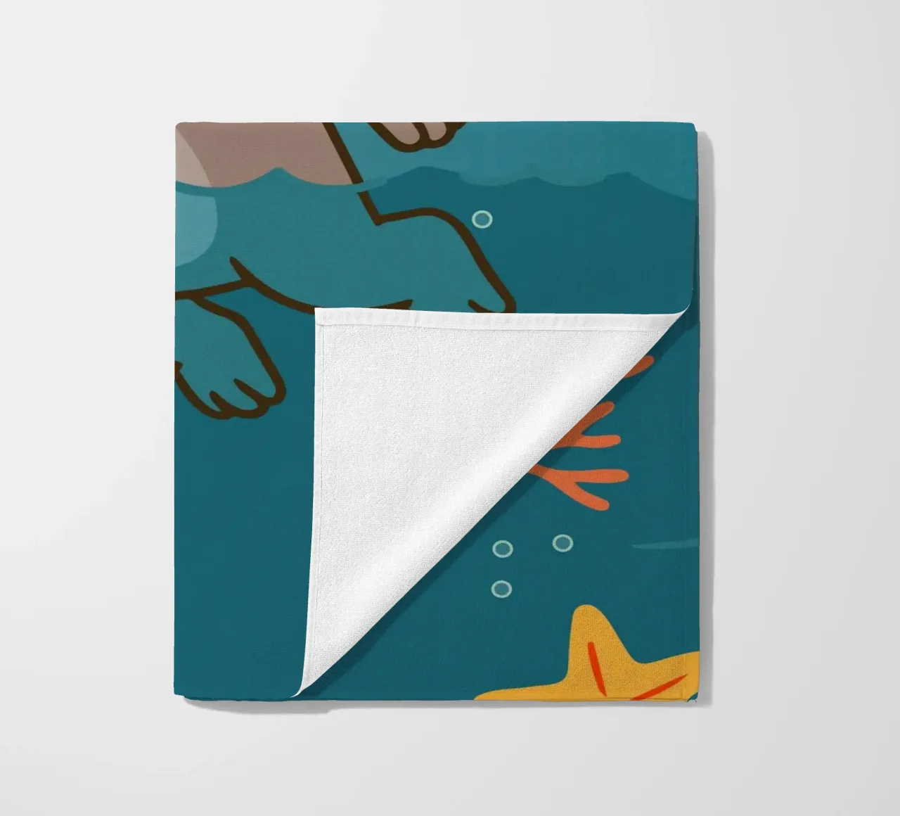 Immersione in mare con l'orso telo mare da namosh