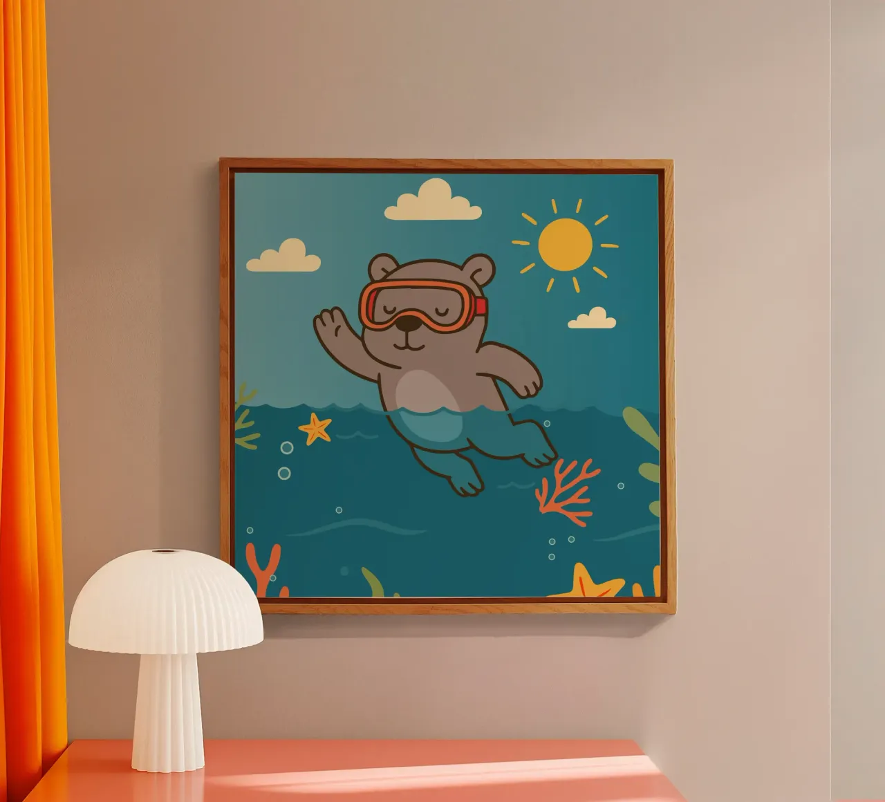 Immersione in mare con l'orso plexiglass da namosh