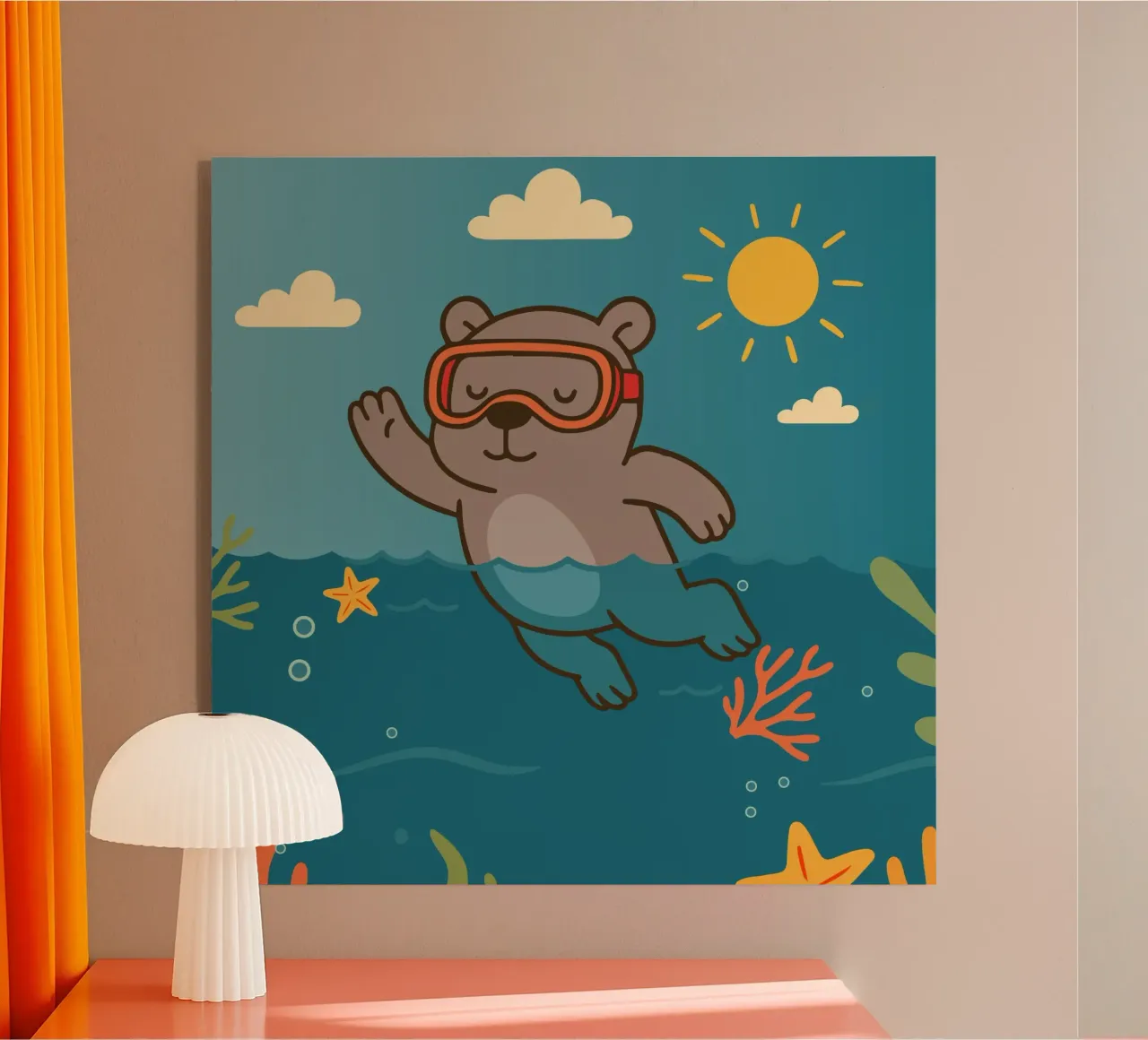 Immersione in mare con l'orso plexiglass da namosh