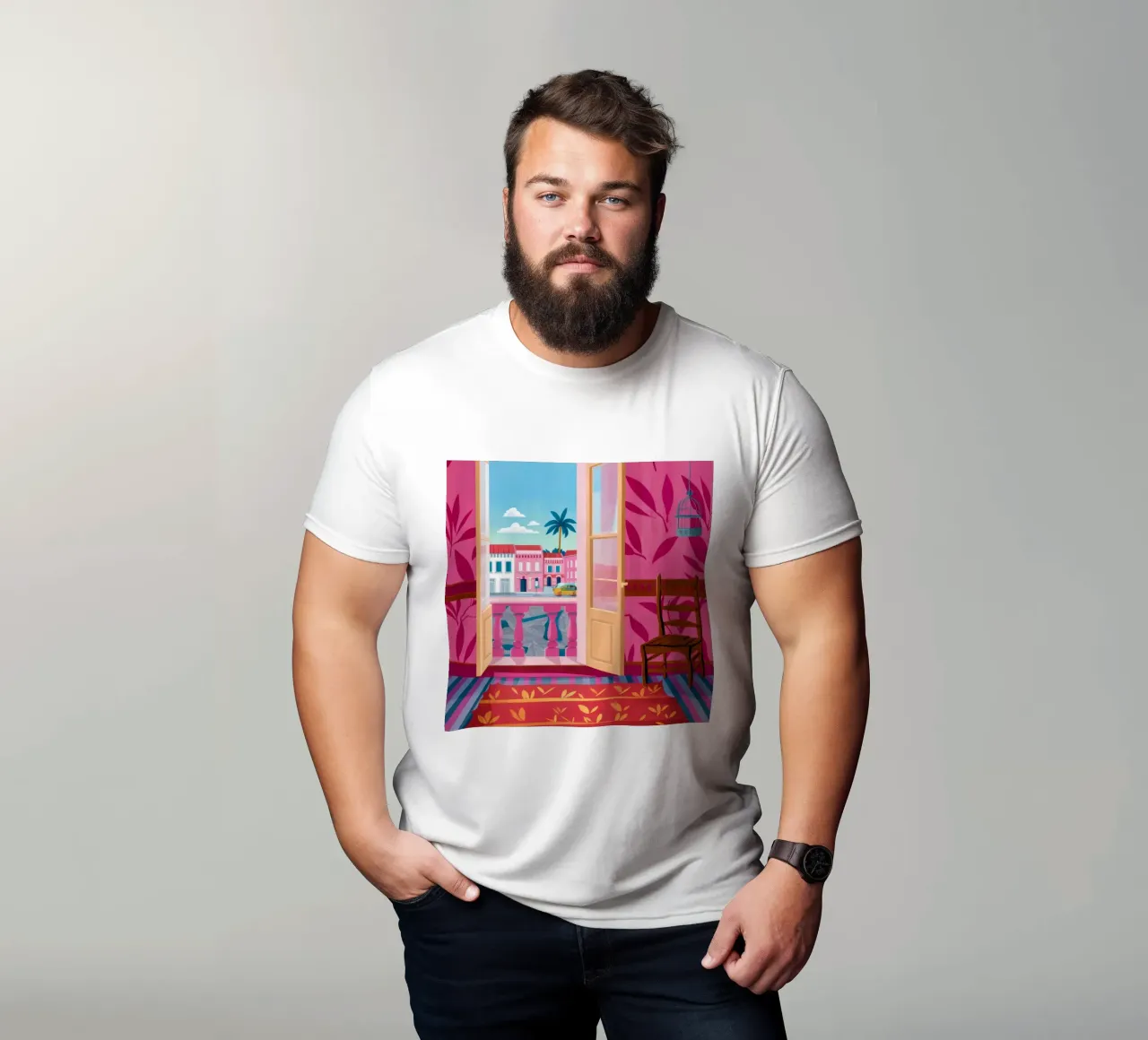 Camera rosa Brezza di mare t-shirt da FadeAura