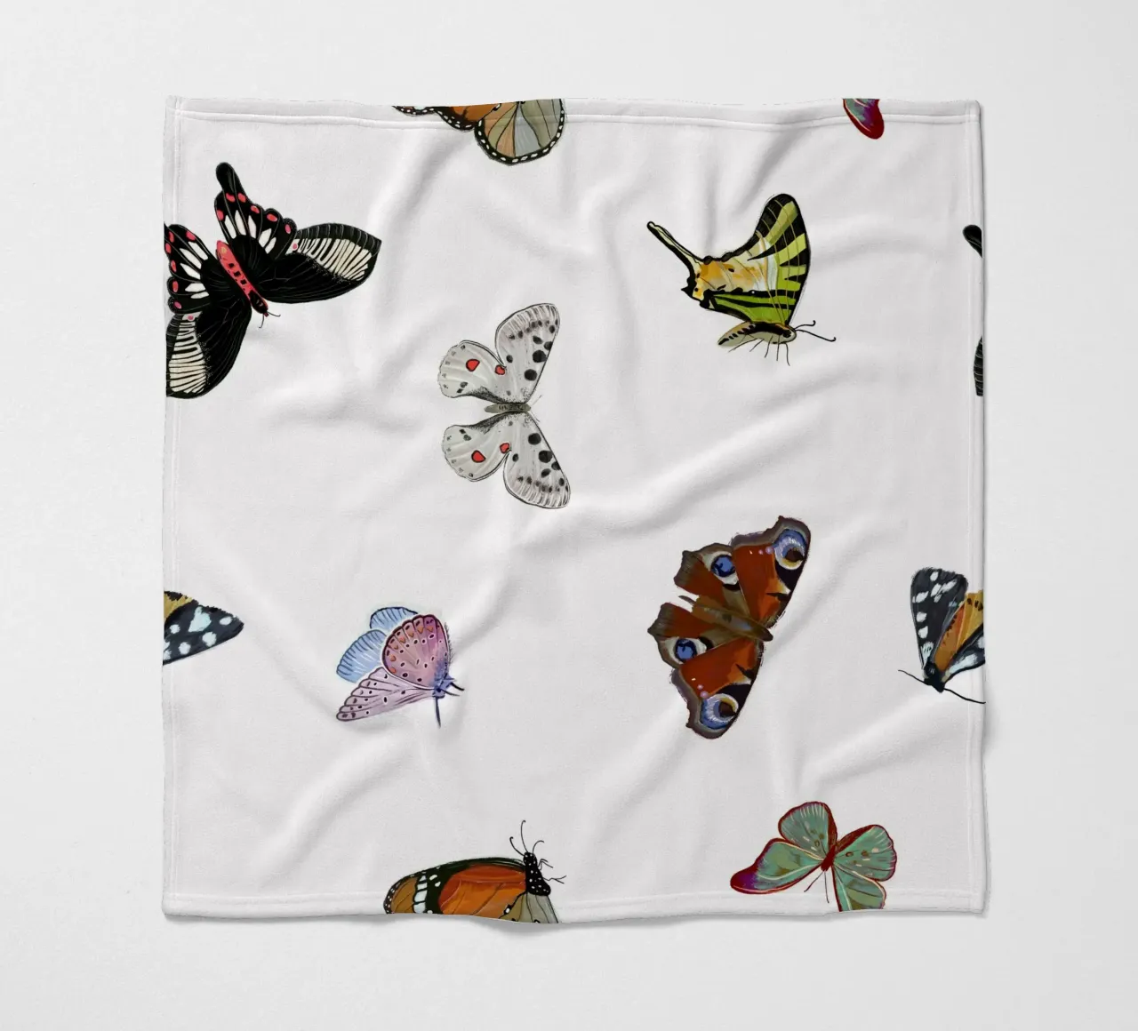 Farfalle bianche coperta in pile da gulsengunel