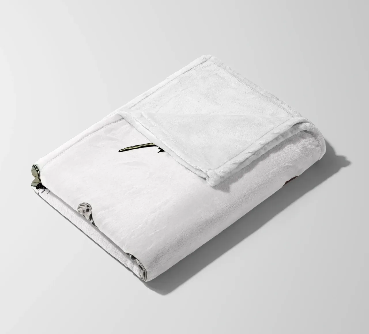 Farfalle bianche coperta in pile da gulsengunel