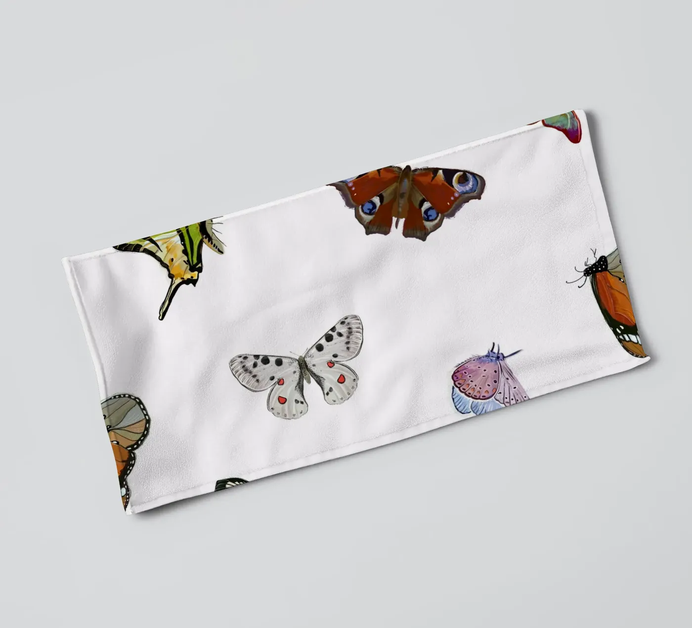 Vlinders wit badhanddoek van gulsengunel