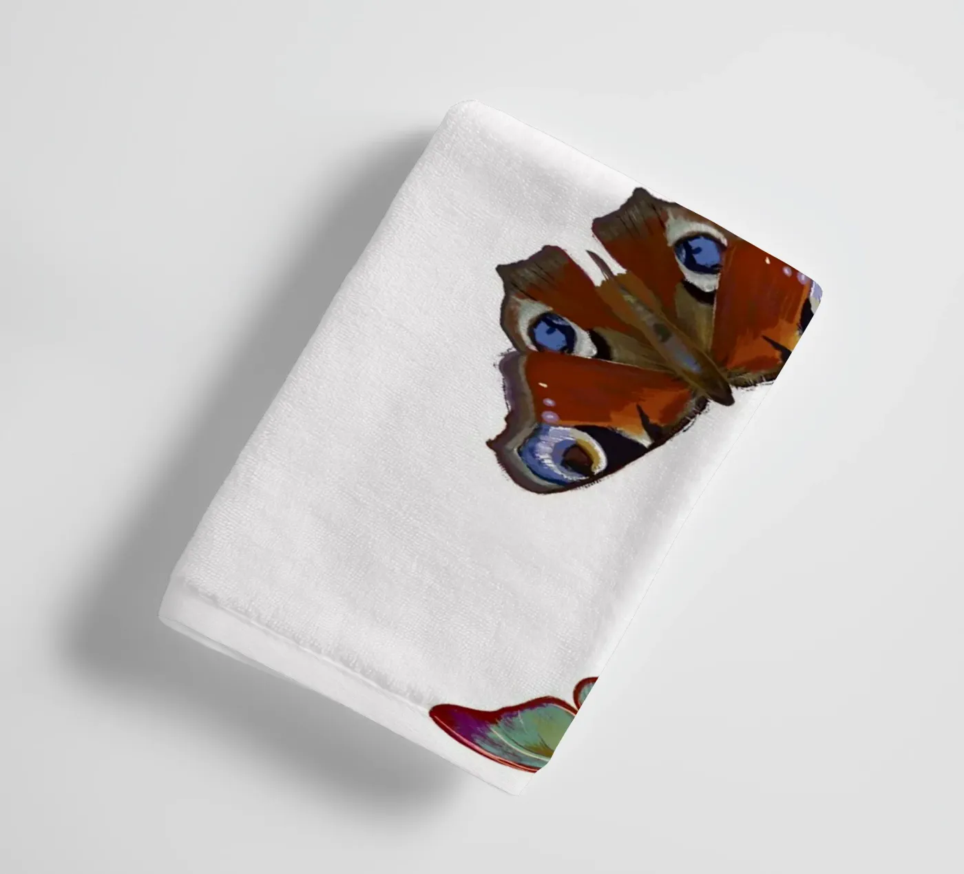 Vlinders wit badhanddoek van gulsengunel