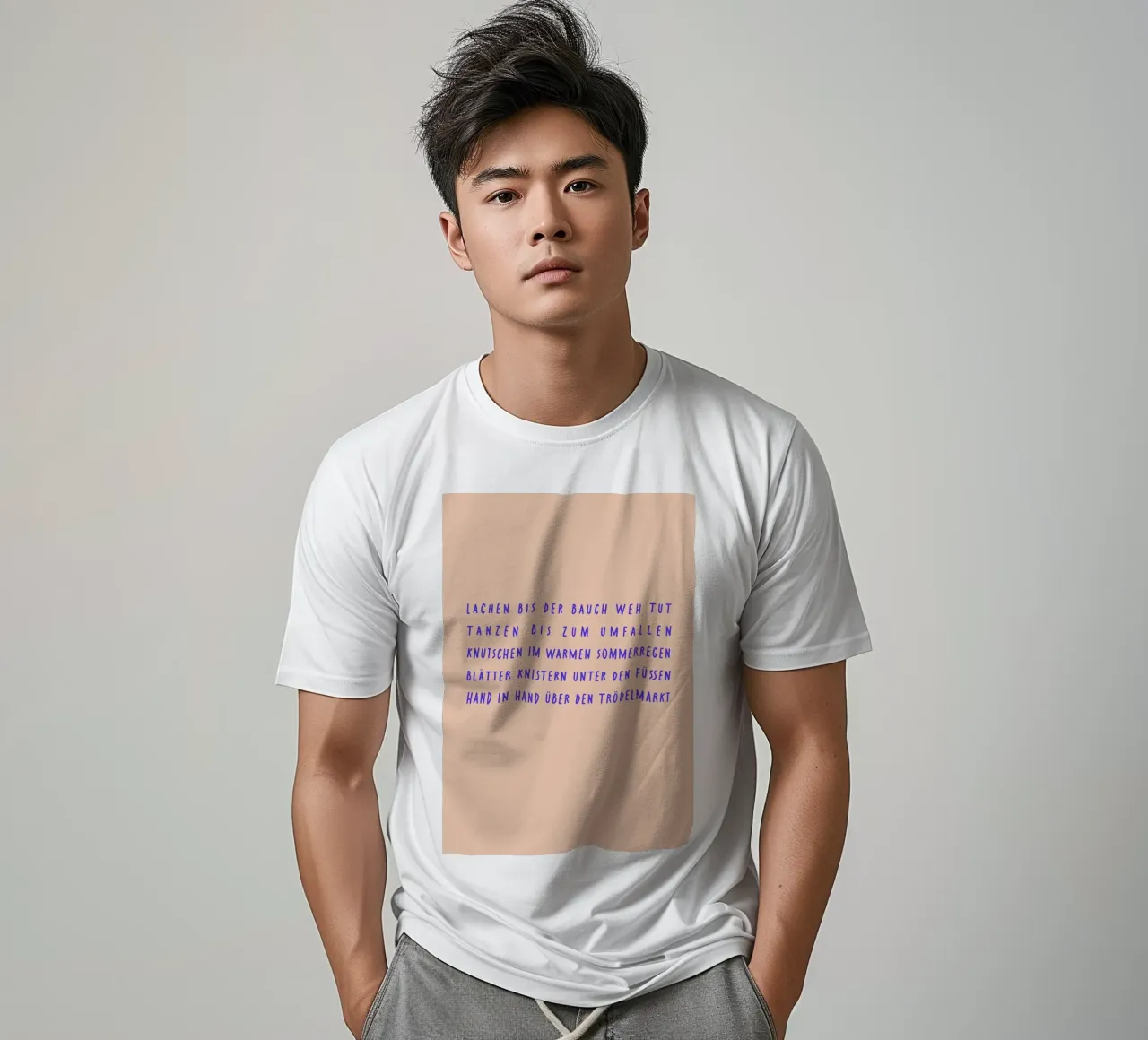 Lachen.Tanzen.Knutschen..Hand in Hand. t-shirt da FRICKE DESIGN