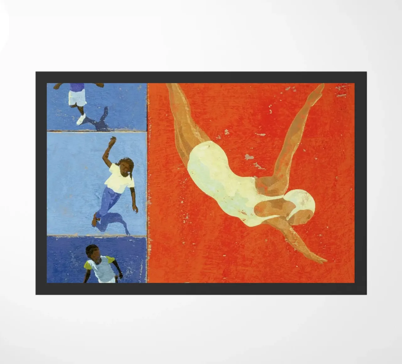 Diver Children doormat by Andy Bridge