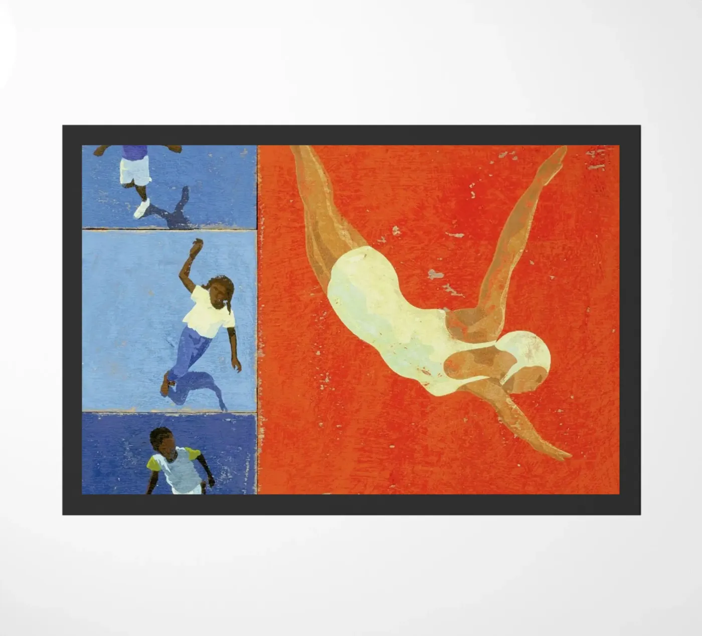 Diver Children doormat by Andy Bridge