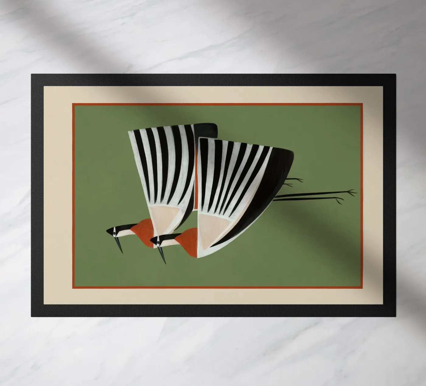 Striped Bird Pair zerbino da cityart