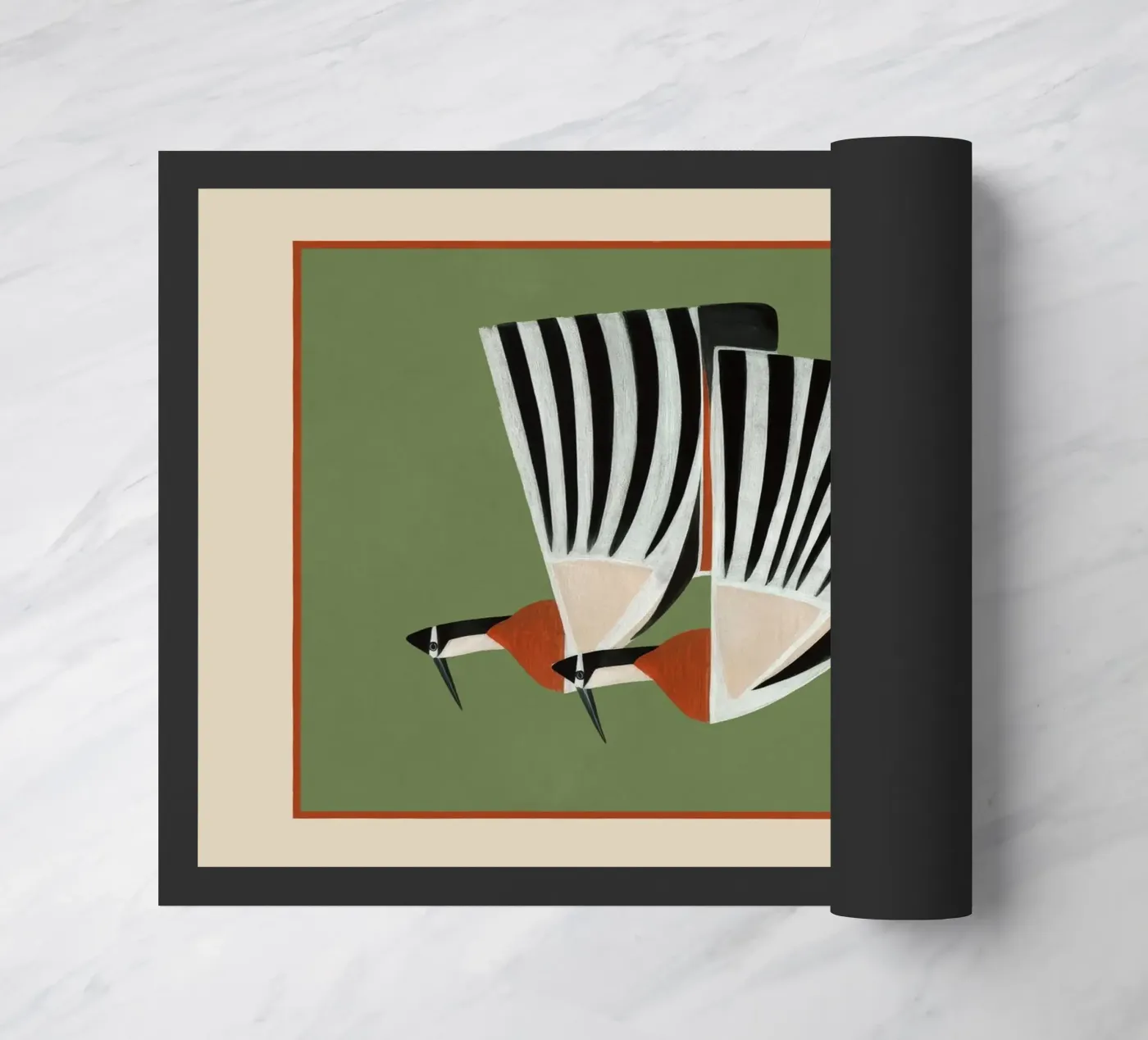 Striped Bird Pair zerbino da cityart