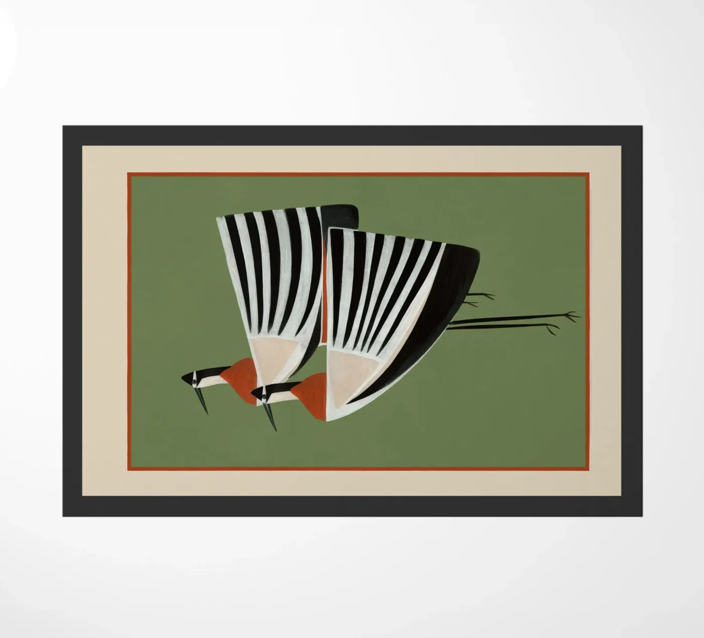 Striped Bird Pair zerbino da cityart