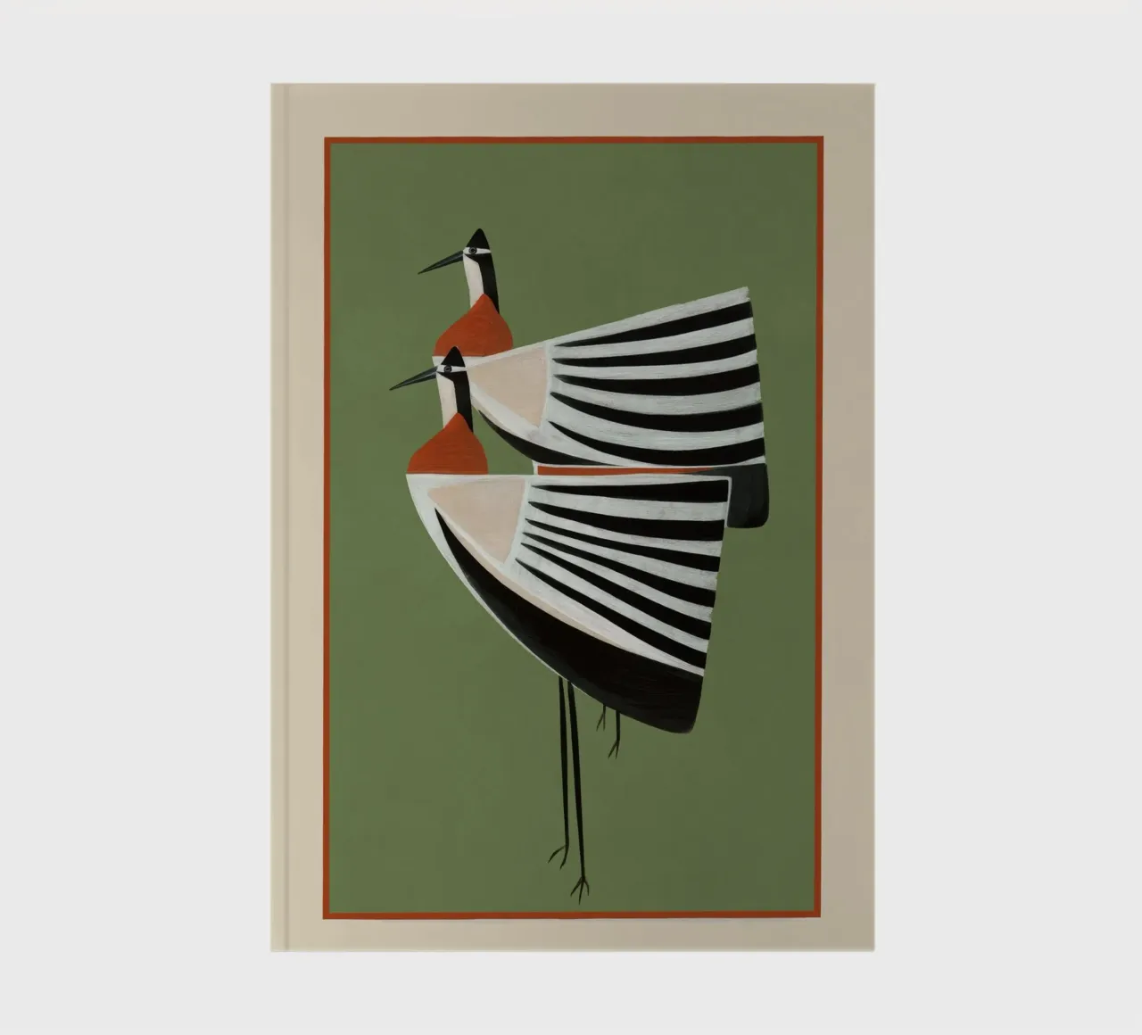 Striped Bird Pair notebook by cityart