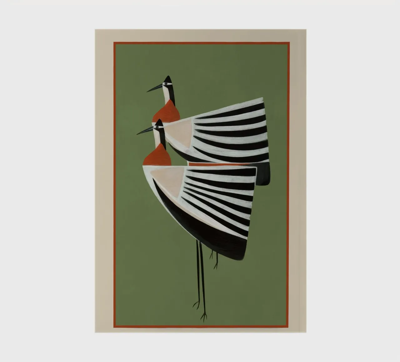 Striped Bird Pair notebook by cityart