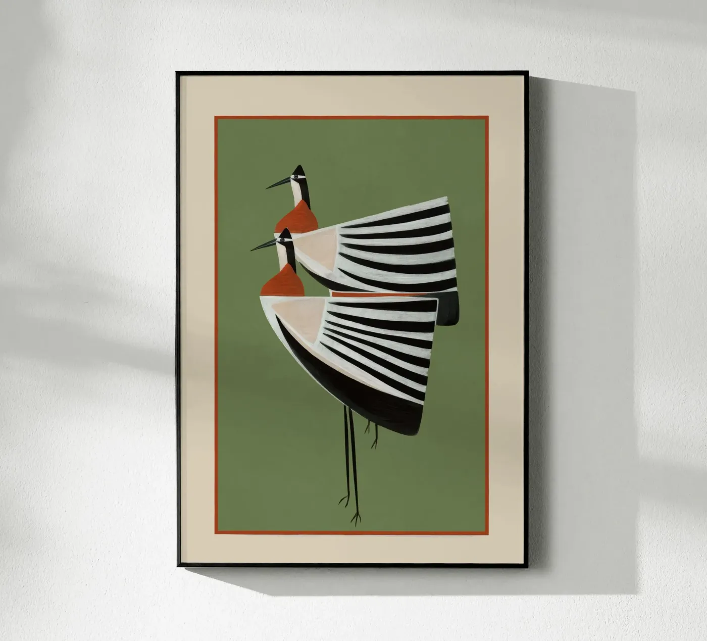 Striped Bird Pair plexiglass da cityart