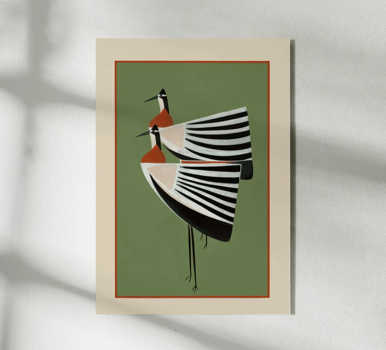 Striped Bird Pair plexiglass da cityart