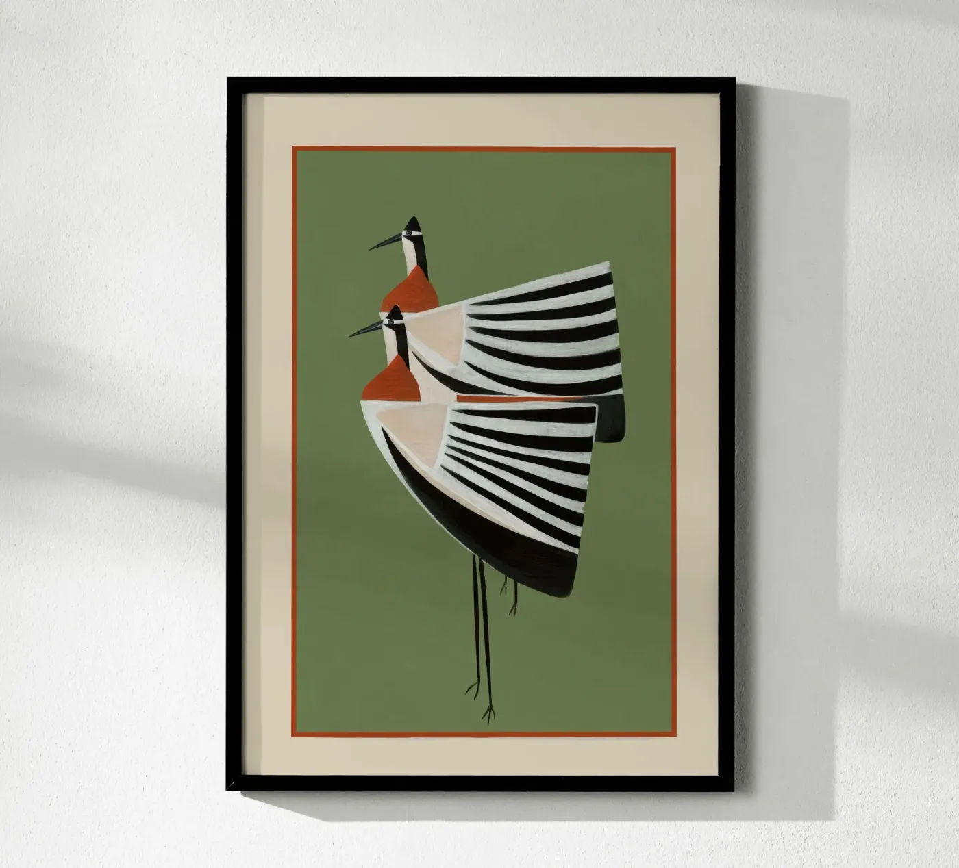 Striped Bird Pair poster da cityart