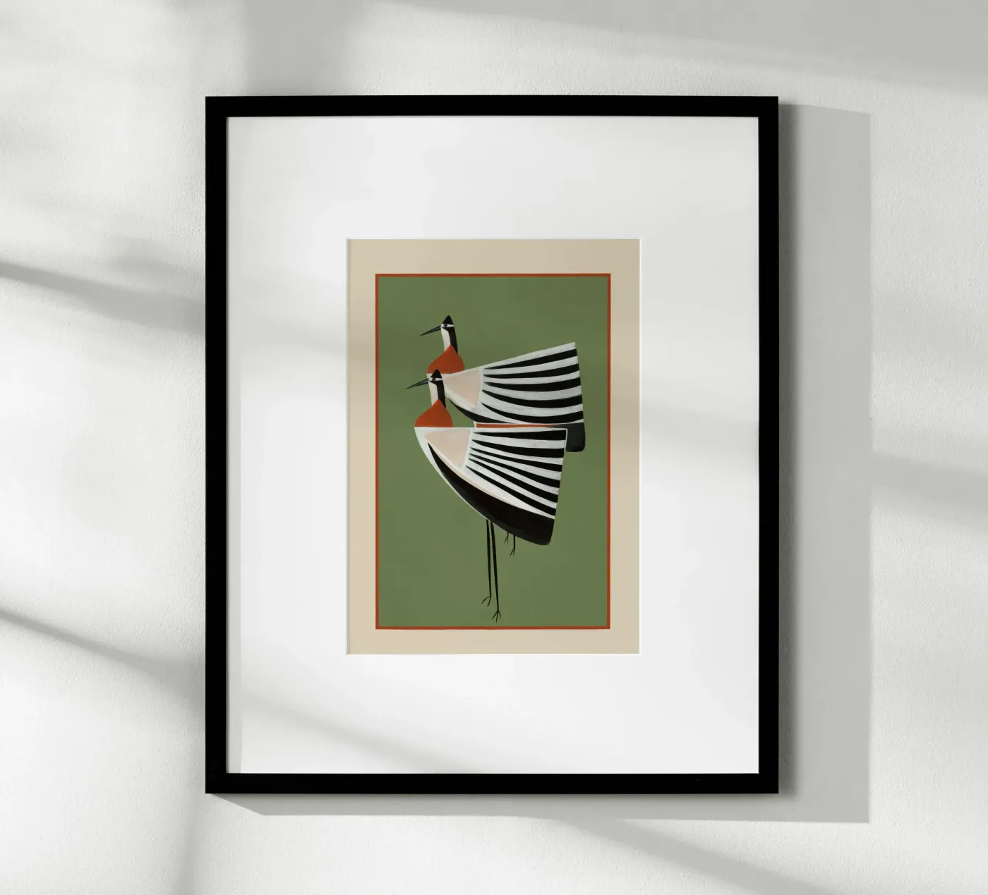 Striped Bird Pair poster da cityart