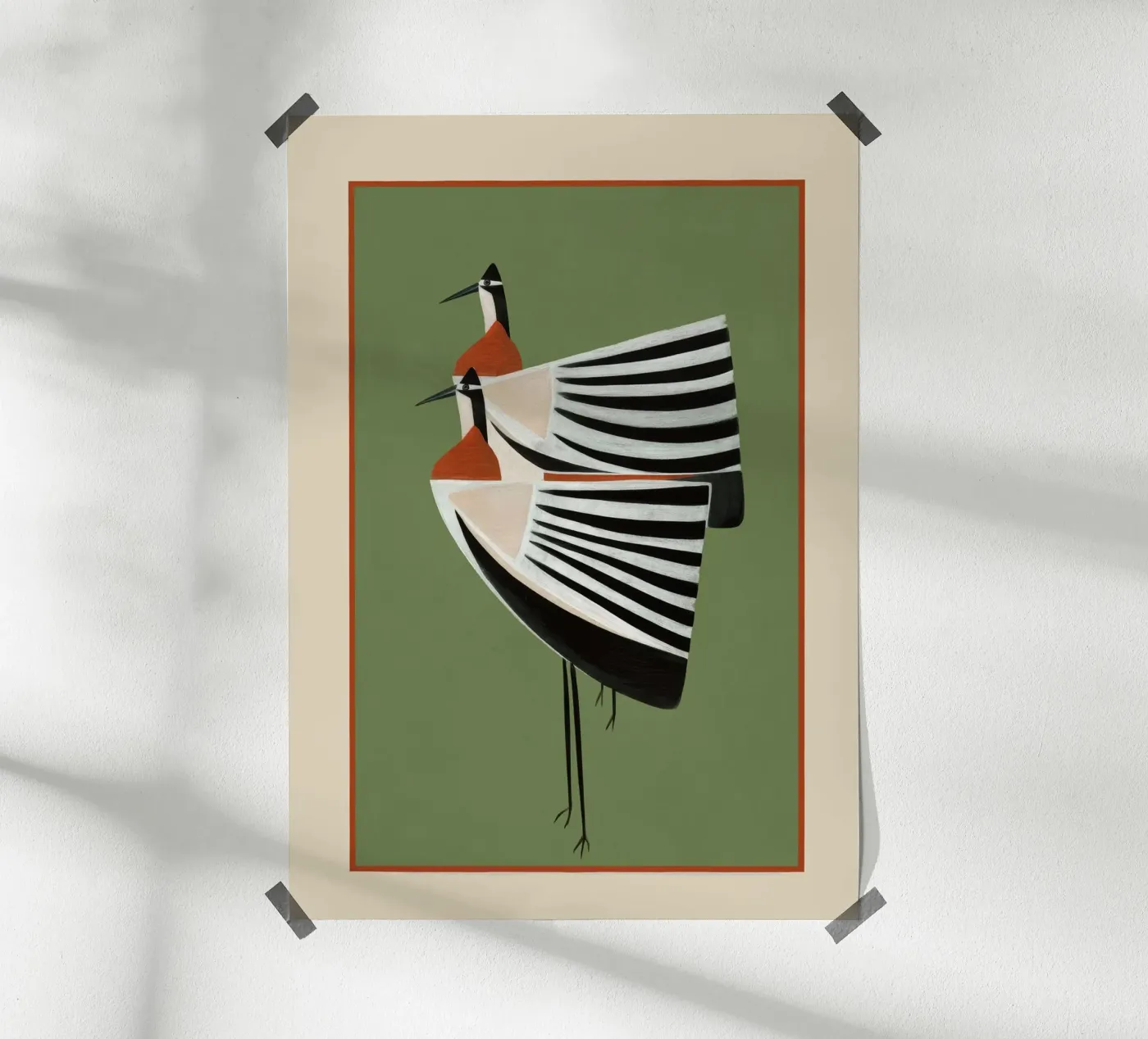 Striped Bird Pair poster da cityart