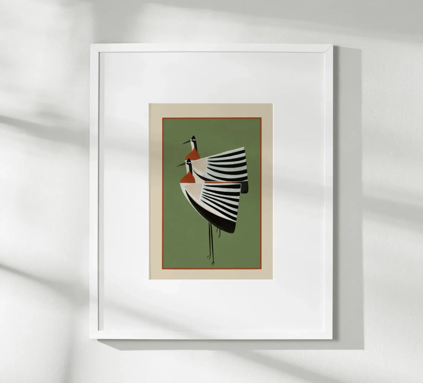 Striped Bird Pair poster da cityart