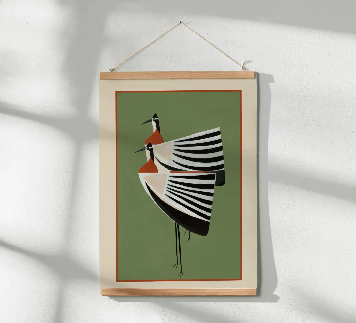 Striped Bird Pair poster da cityart
