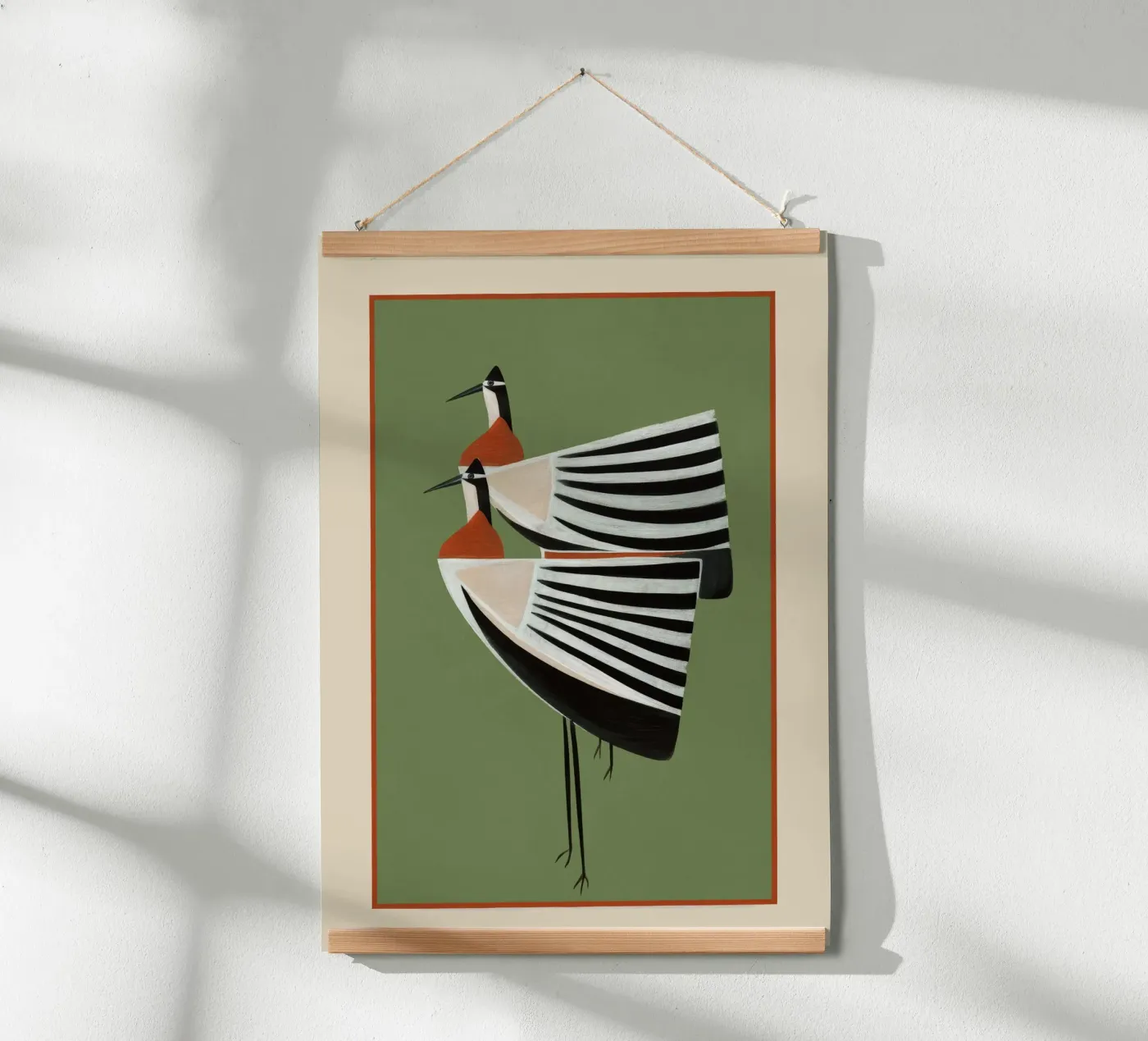 Striped Bird Pair poster da cityart