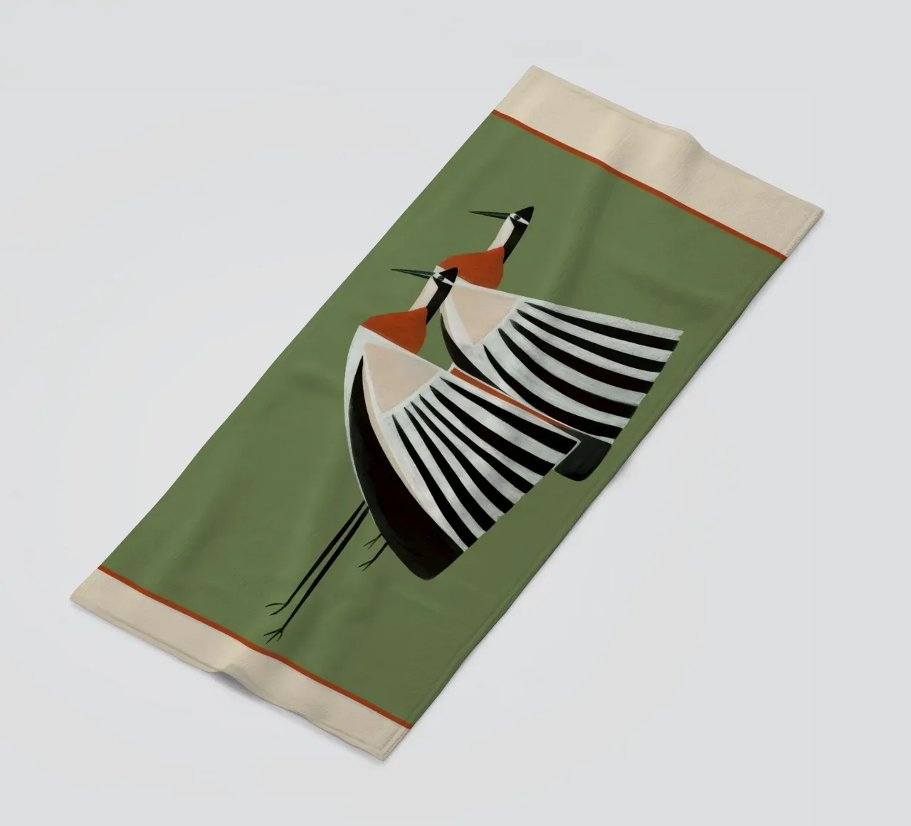 Striped Bird Pair telo mare da cityart