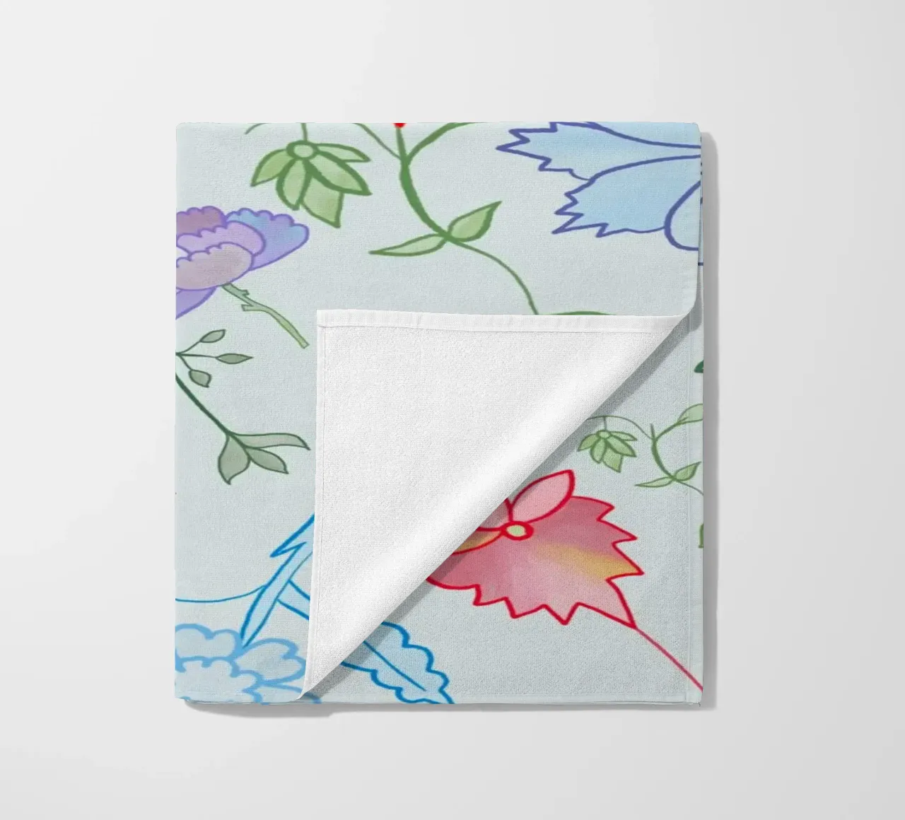 Chintzy floral beach towel by gulsengunel