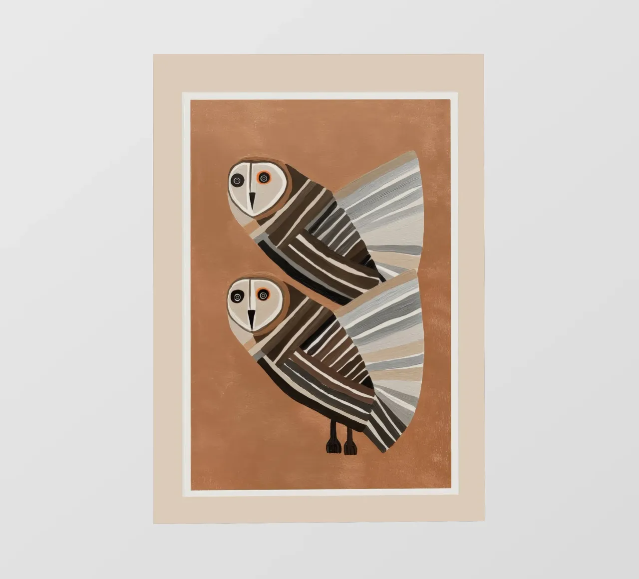 Striped Owl Pair telo in pvc da cityart