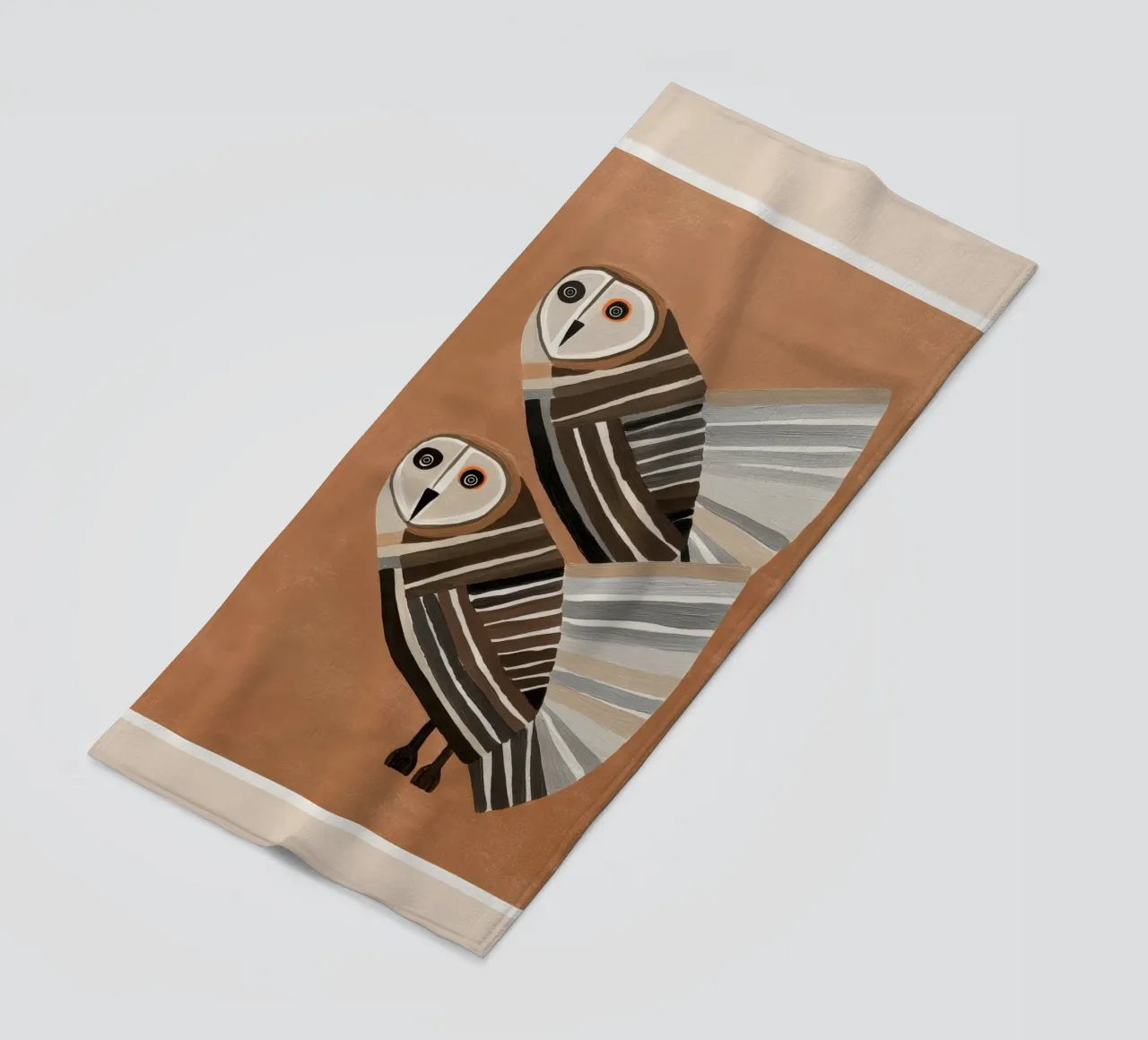 Striped Owl Pair telo mare da cityart