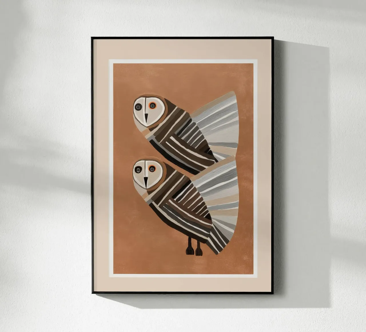 Striped Owl Pair plexiglass da cityart