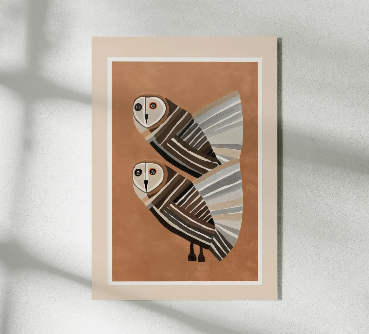 Striped Owl Pair plexiglass da cityart