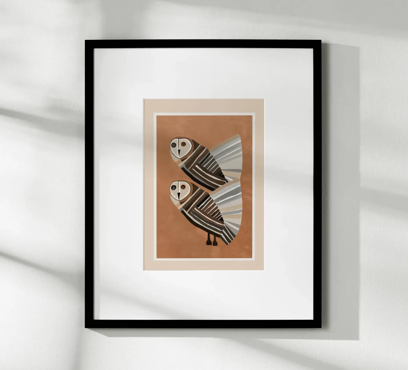 Striped Owl Pair poster da cityart