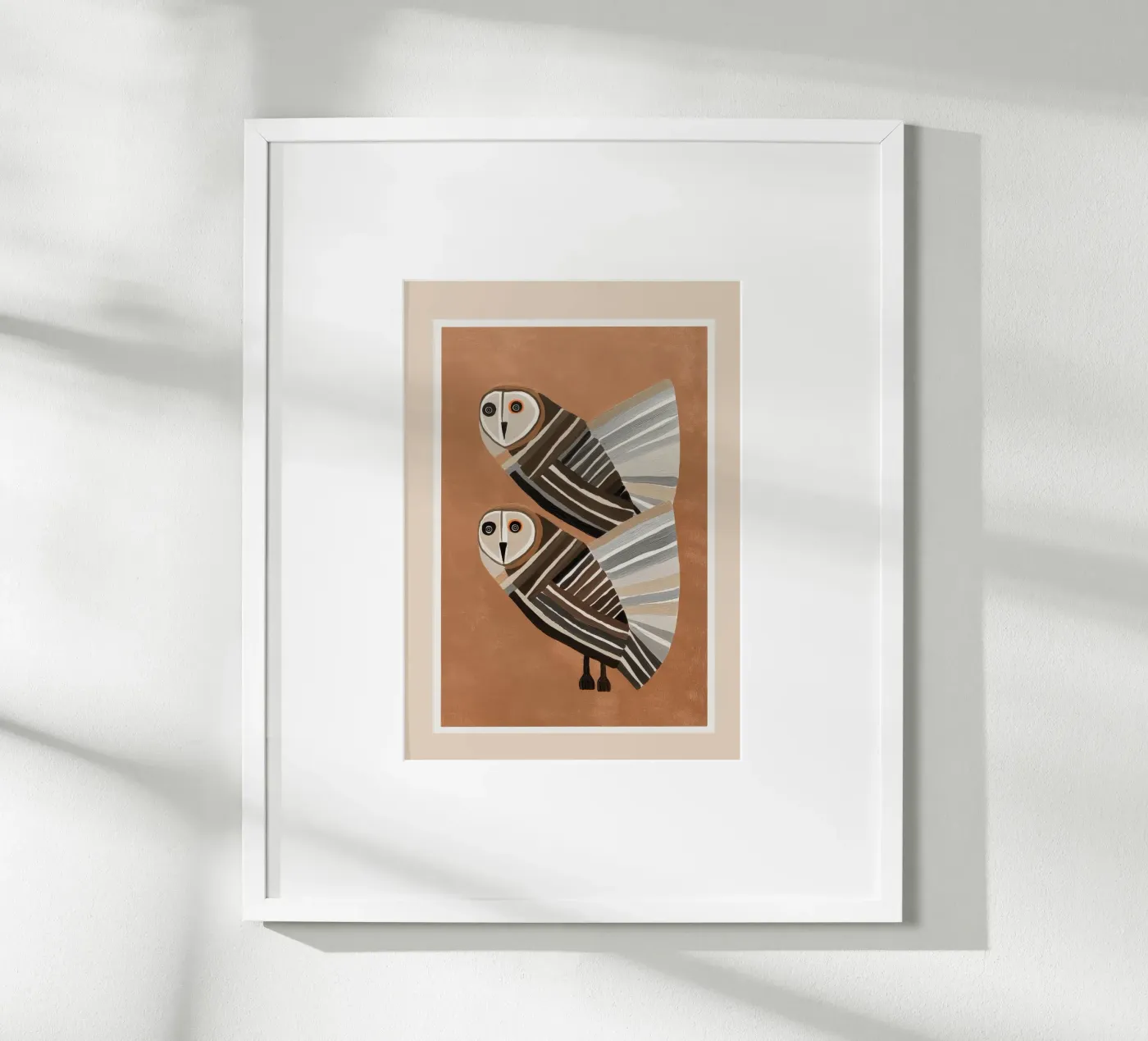 Striped Owl Pair poster da cityart