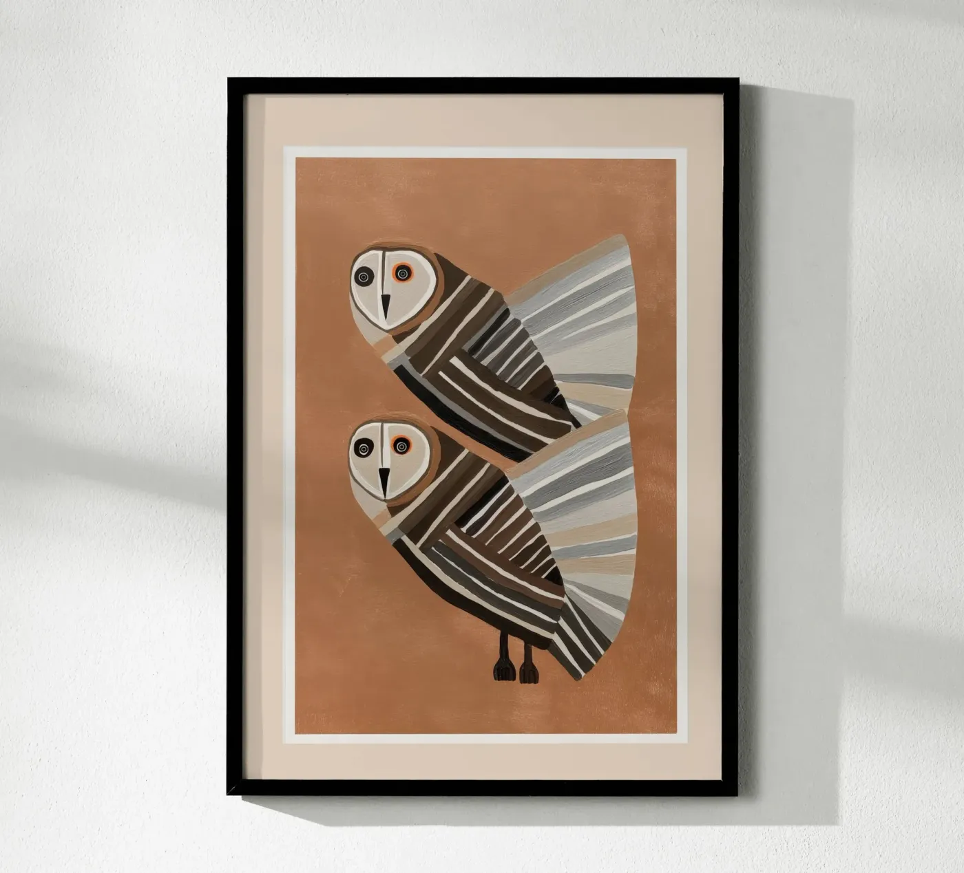 Striped Owl Pair poster da cityart