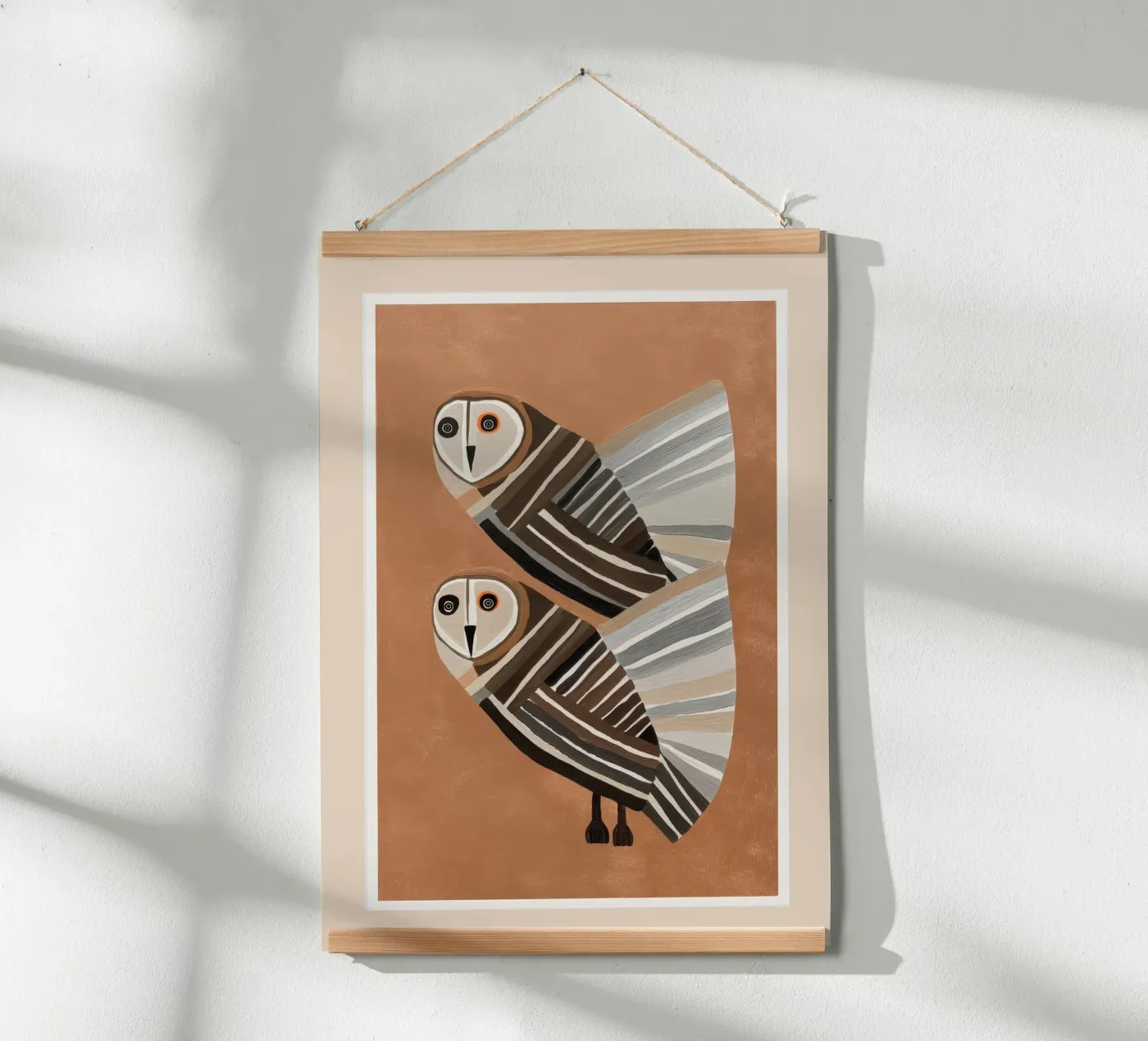 Striped Owl Pair poster da cityart