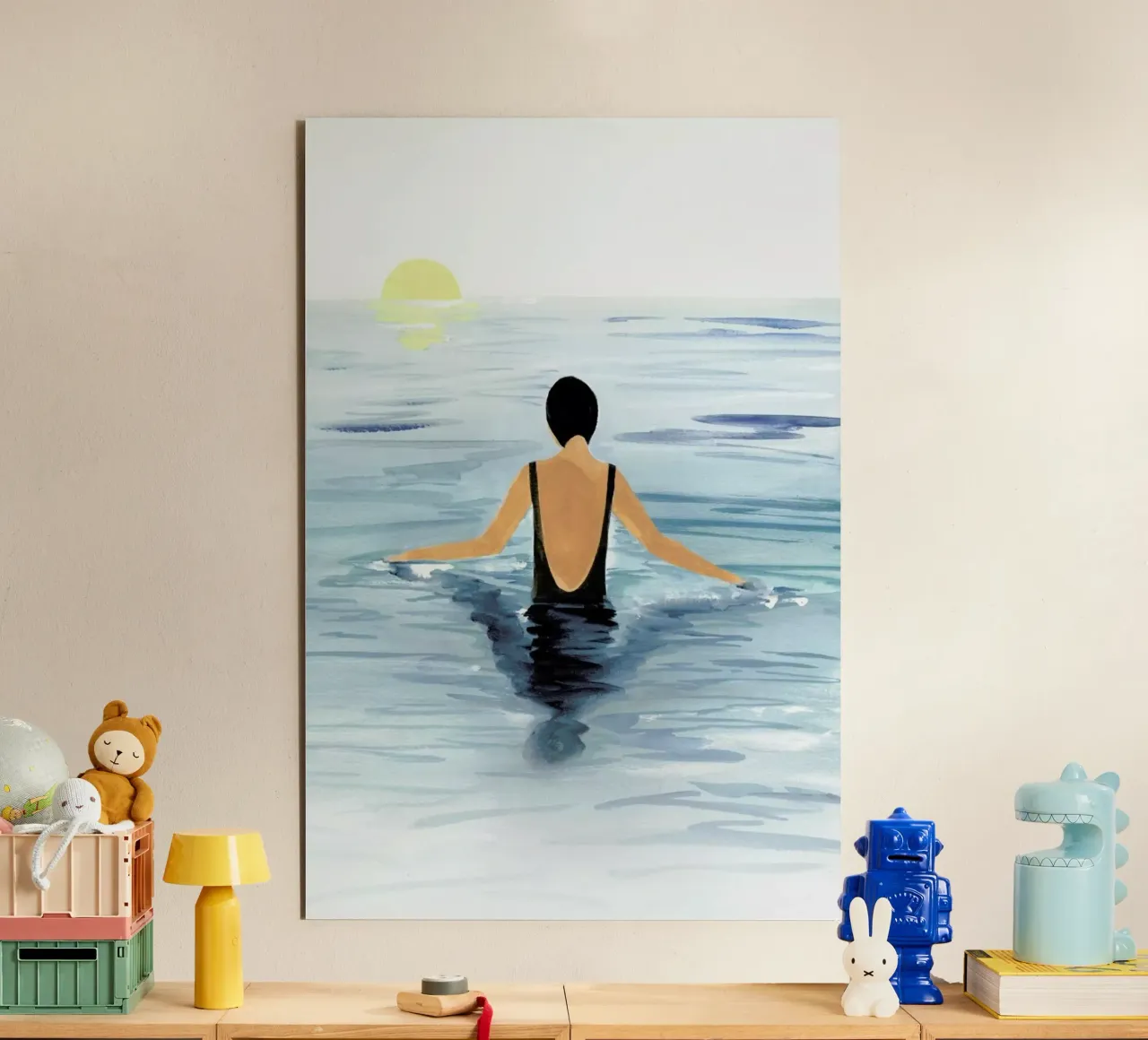 Swimmer alu-dibond by Laura Page