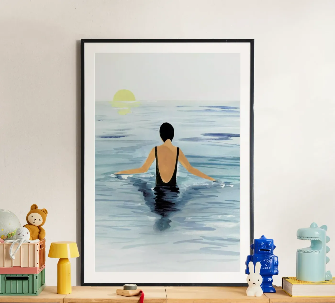 Swimmer poster by Laura Page