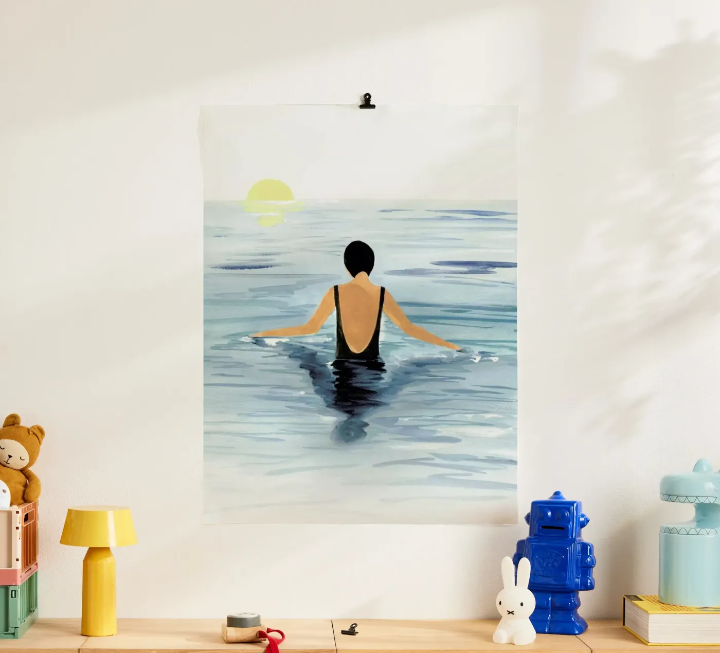 Swimmer poster by Laura Page