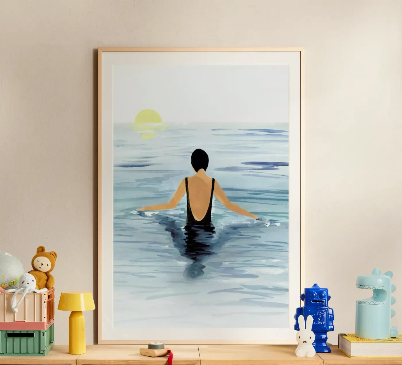 Swimmer poster by Laura Page