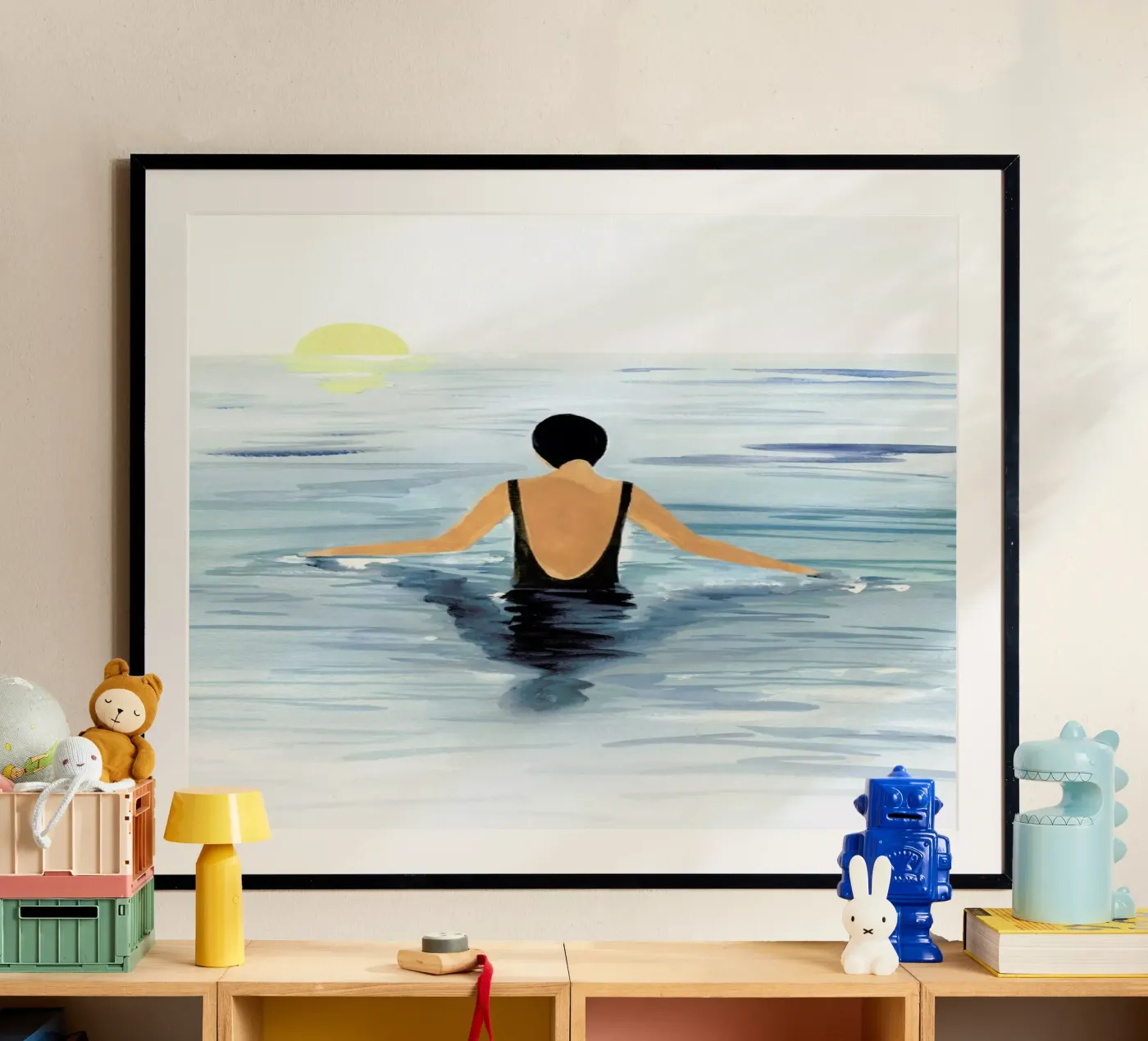 Swimmer poster by Laura Page