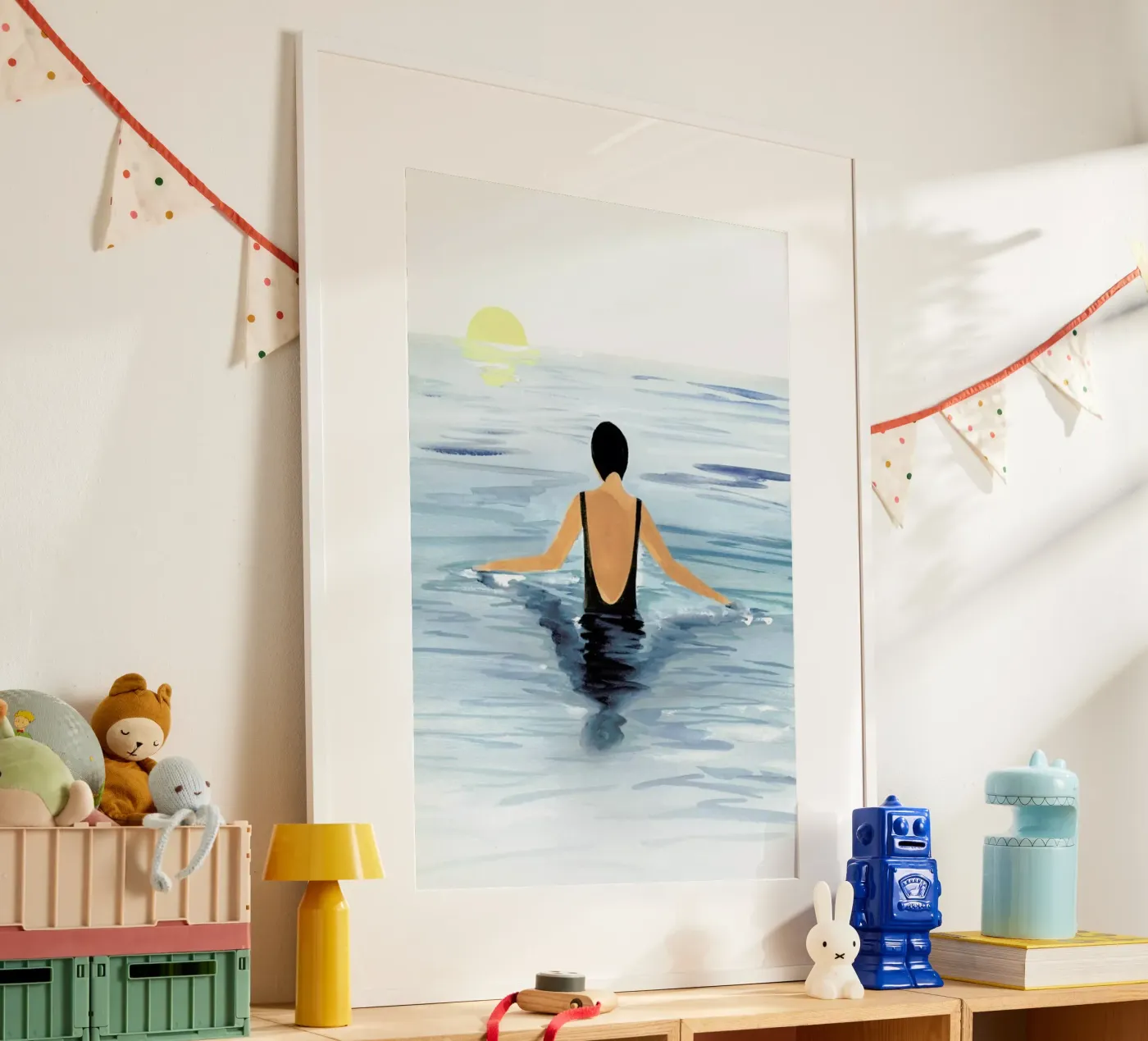 Swimmer poster by Laura Page