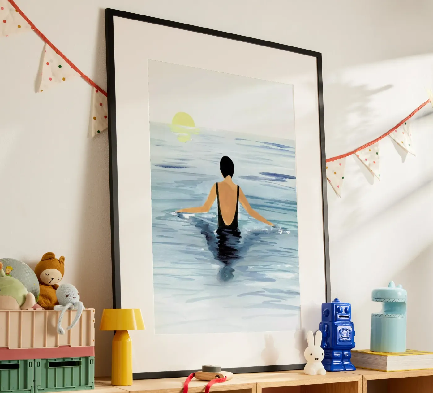 Swimmer poster by Laura Page