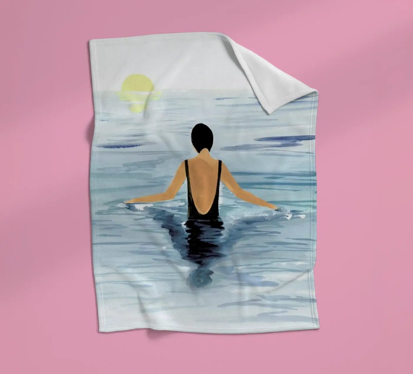 Swimmer Fleecedecke von Laura Page