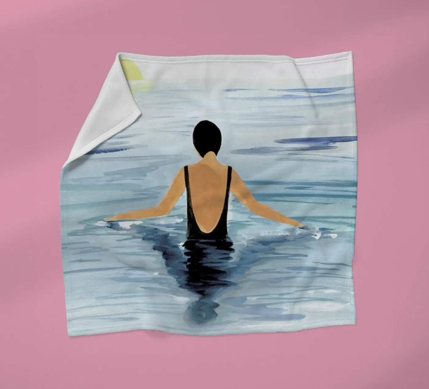 Swimmer Fleecedecke von Laura Page