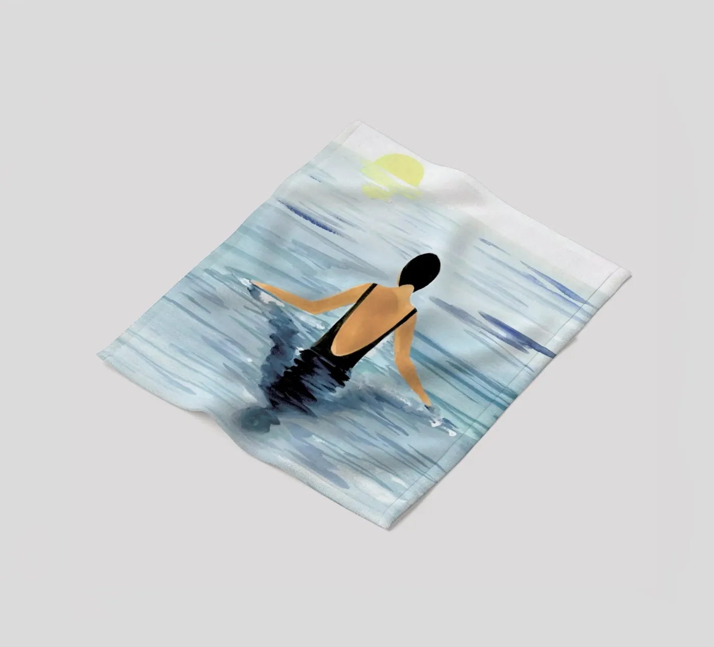 Swimmer Fleecedecke von Laura Page