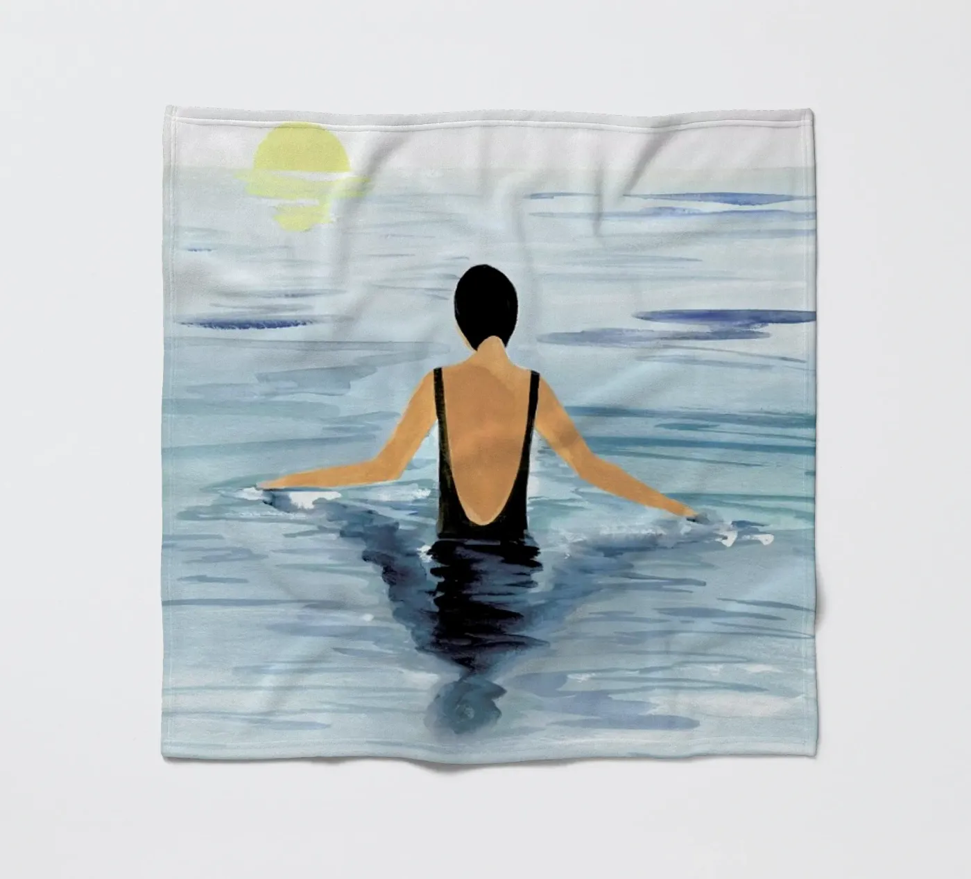 Swimmer Fleecedecke von Laura Page