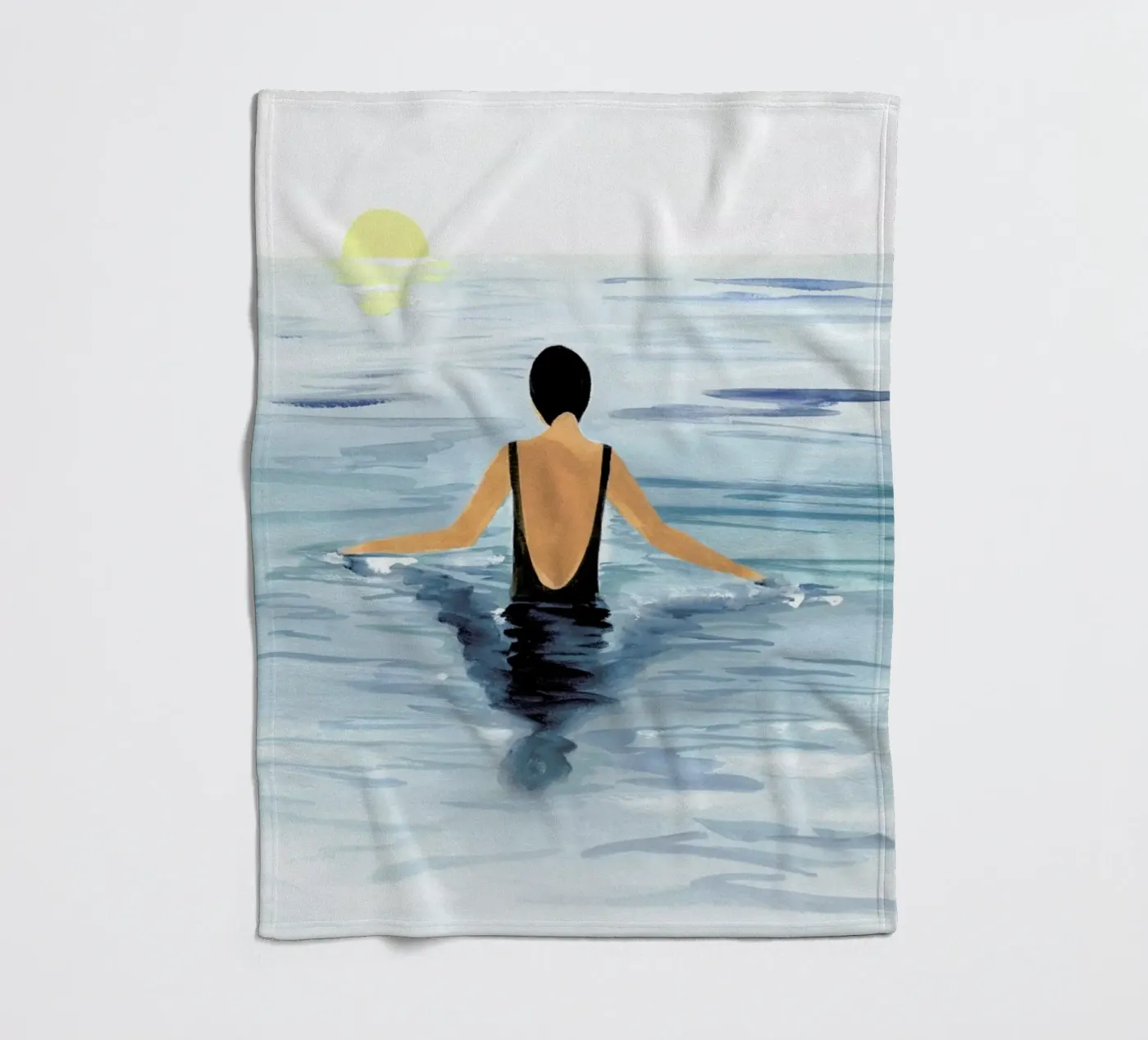 Swimmer Fleecedecke von Laura Page