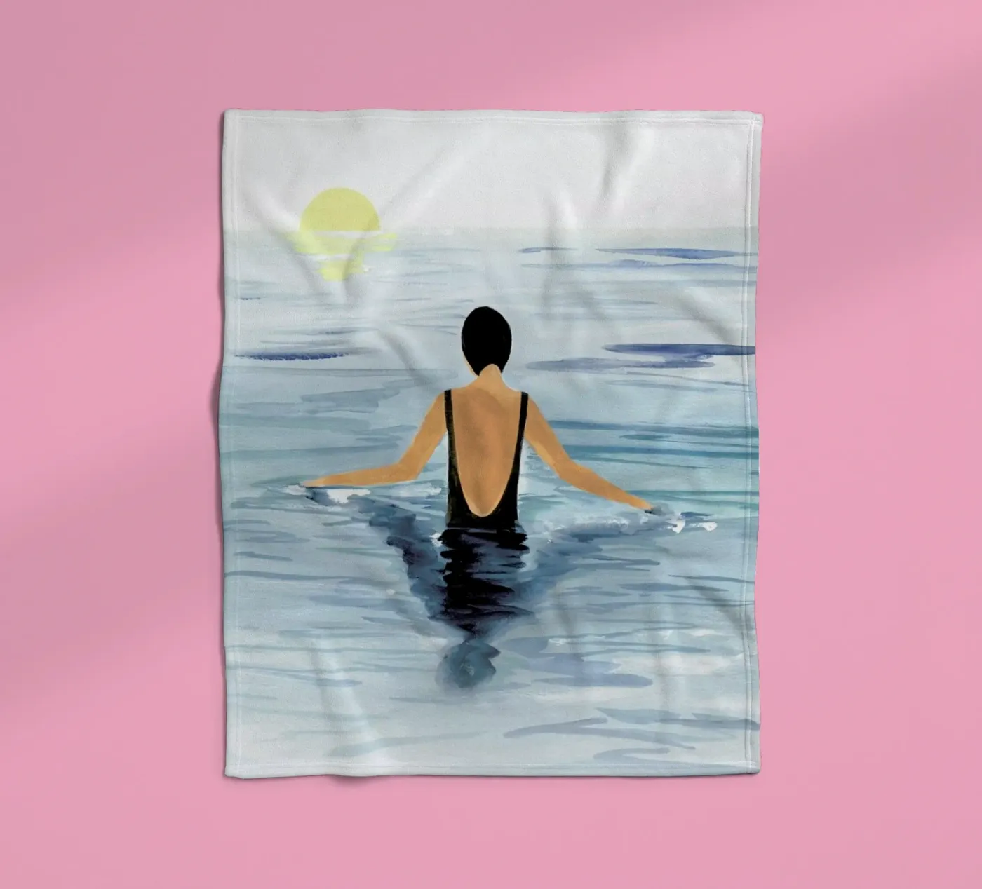 Swimmer Fleecedecke von Laura Page