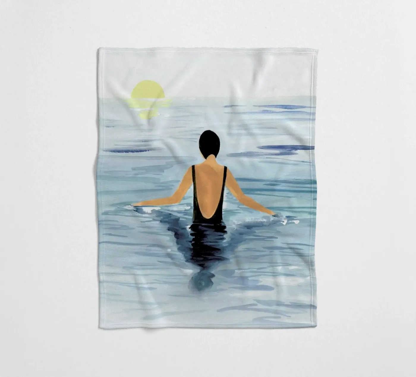 Swimmer Fleecedecke von Laura Page